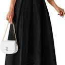 PRETTYGARDEN Womens Sleeveless Maxi Summer Dresses 2026 Hollow Out Eyelet Square Neck Ruffle Flowy Beach Vacation Sundress, Small 