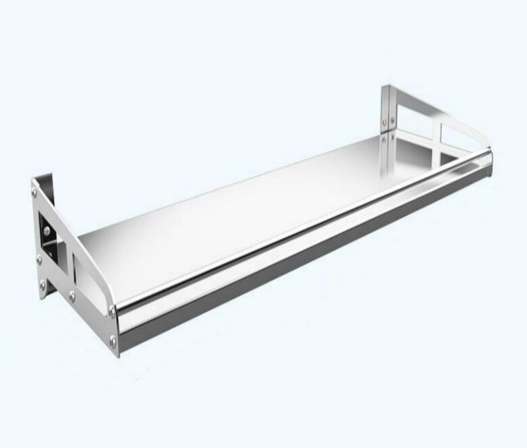 Wall Mount Metal Wall Shelf Kitchen Spice Condiment Racks 304 Stainless Steel fit Storage Rack Bedroom Bathroom Living Room Shelves (Length31.5 width5.9)