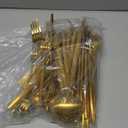 60 Pieces Stainless Steel Silverware Set, Flatware Cutlery Set Service for 12, Tableware Cutlery Set Include Knife Fork Spoon Set, Utensils for Home, Restaurant, Hotel, Dishwasher Safe (Gold)