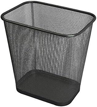 Ybmhome Steel Mesh Rectangular Open Top Waste Basket Bin Trash Can for Office Home 8x12x12 Inches 1103s (1, Black)