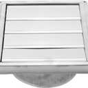 Stainless Steel Air Vent Duct Grill Square Outlet Extractor Ventilation Cover with Active Louvers, Fashionable Appearance, Windproof, Rainproof, and Anti for Indoor Use