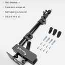 Professional Ring Light Wall Mount, 44.5" Adjustable Boom Arm Stand for Photography Lighting Studio, Triangle Camera Wall Mounting with Heavy-Duty 3kg Capacity, Ideal for Salon, Tattoo & Barber Shop