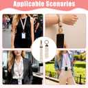 2 Set Scrunchie Lanyard for ID Card Neck Lanyard Set Scrunchie Keychain Wristlet for Teacher Nurses School Office (2Pack Green Badges & Keys)