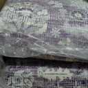 OPPODREAM Vintage Purple Area Rugs 10x14, Washable Rug for Living Room