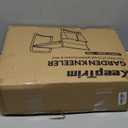 Garden Kneeler and Seat, Foldable Ergonomic Kneeling Bench with Tool Pouch 400 Lbs Heavy Duty 2-in-1 Comfortable Cushioned Kneeling Chair for Gardening Yard Work (Black)