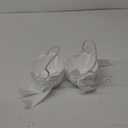 2 Pcs Wedding Flower Girl Baskets with Cute Pearl Handle Bowknot Satin Flower Baskets for Wedding Ceremony, Ivory
