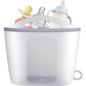 Silicone Microwave Steam Sterilizer Bag 1500ML Reusable Steaming Bags for Baby Bottles, Breast Pump,Pacifiers and TeethersBreast Feeding Baby Travel Accessories