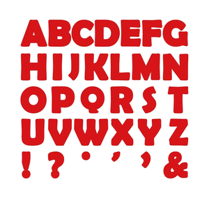 Qyeahkj 150 PCS Large 6" Font Letters and Punctuation Set, Red Classroom Alphabet Cutout for Bulletin Board Display Home School Class Decoration, A Great Helper to Inspire Students' Learning Interest