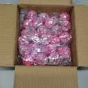 32 Pack Mini Disco Balls Decorations Different Sizes Mirror Ball with Hanging String Small Disco Ball Ornament for Disco Theme Party Cake Topper DJ Club Christmas Wedding Home Decor (Pink)
