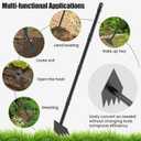 Luvenia Garden Hoe Triangle Sharp Hoes Garden Tool Manual Weeder Gardening Weeding Tool 30-60" Long Handle 2-in-1 Adjustable Stainless Steel Heavy Duty Hoes for Digging Soil Weeding Planting