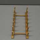 HBlife Bamboo Dish Plate Bowl Cup Book Pot Lid Cutting Board Drying Rack Stand Drainer Storage Holder Organizer Kitchen Cabinet Keep Dry (Bamboo 6 Slots 1pcs)