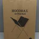 Mocomax Canvas Art Print Rack for Painting, Portable Folding Art Display Stand in Artist Galleries & Studios, Functional Art Storage Drying Rack for Posters, Artwork, Prints, Canvas, Panels, Black (L)