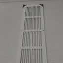 Fits 24x6 Duct Opening Stamped Steel Return Air Grille Vent Cover Grille for Sidewall and Ceiling in White Surface Dimensions: 25.75"W X 7.75"H (24" W x 6" H Duct Opening)