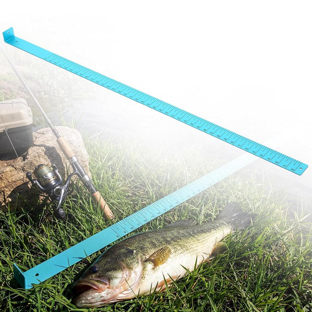 Zonon 2/15" x 2" x 48" Fish Measuring Board Anodized Aluminum Fish Ruler