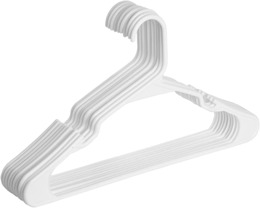 Mr. Pen 10 Pack White Plastic Clothes Hangers - Shirt Hangers for Closet