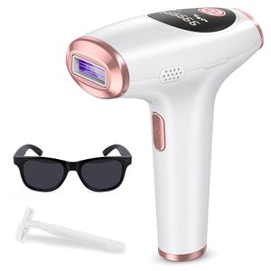 Hair Removal Device, IPL Hair Removal, Laser Hair Removal for Women and Men 999,999 Flashes for Facial Facial Legs Arms Bikini Line Whole Body Use at-Home(Model: TFDA06S-A)
