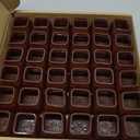 36Pcs Brown Square Chair Leg Floor Protectors, High Elastic Felt Furniture Pads for Hardwood Floors, Silicone Floor Protectors for Chairs, Chair Leg Caps Covers Socks (Small) (Square Small(Fit 1"-1.2"))