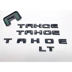 3Pcs Tahoe Emblem 3D Letters Badge Nameplate Sticker Replacement for 2019-2023 Tahoe Genuine 84910058 (Overlay Emblem Gloss Black Plus LT)