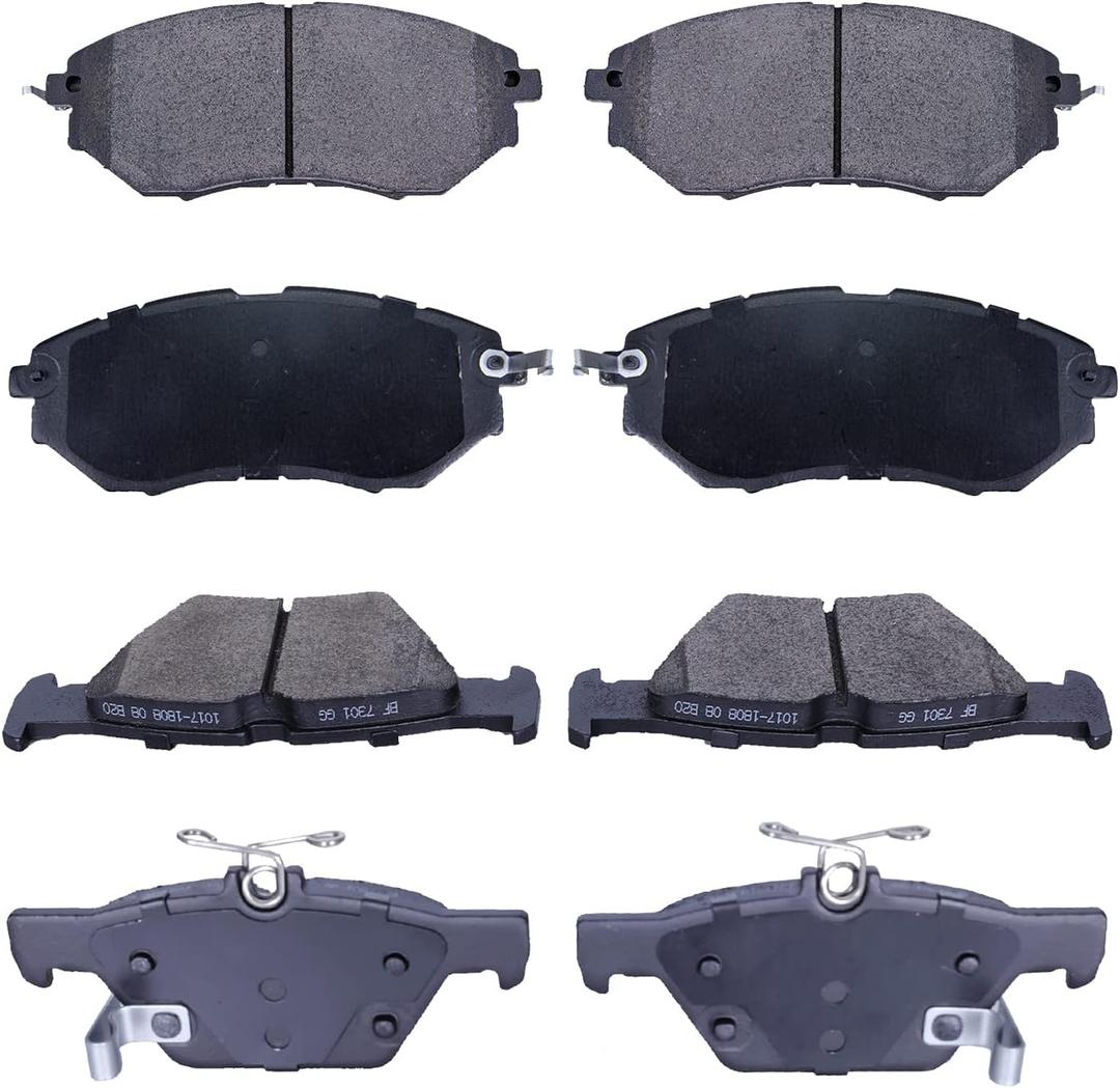 Replacement for Brake Pads Front and Rear Ceramic Subaru Legacy 2015 all,Subaru Legacy 2016/2017/2018 3.6R,Outback 2015-2018 Brake Kits (D1078 D1808)