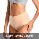 OLIKEME Womens Underwear Cotton High Waisted Breathable Soft Briefs Postpartum Full Coverage Underwear for Women 5 Pack (Multi, L)