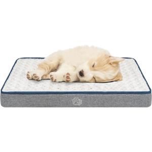 EMPSIGN Reversible Cool and Warm Dog Bed for Crate Pad, Pet Beds with Washable and Removable Cover, Dogs Crate Bed Sleeping Mats, Bed for Dog Crate for Large Medium Small Dogs, Grey (S (24"x 18"x 2"), 25LBS PETS)