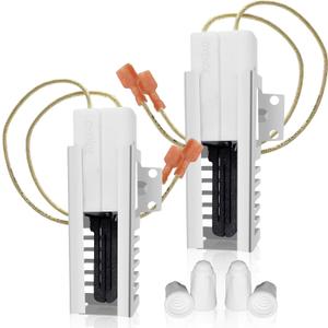 2 Pack PB040001 Gas Range Oven Igniter, Oven Igniter for Gas Stove for Viking Range Oven Igniter, Replace AP5315579 065650-000 SGR4001 792263, with 4 Ceramic Nuts.