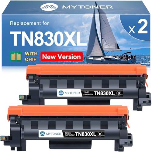 MYTONER Toner Cartridge Replacement for Brother TN830XL TN830 XL/V/R TN-830 Black High Yield for DCP-L2640DW HL-L2460DW L2480DW MFC-L2820DW XL HL-L2405W HL-L2400D 2465DW Printer, 1Pack