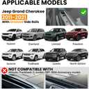 300lbs Roof Rack Cross Bars Compatible with Jeep Grand Cherokee 2011-2021 with Factory Grooved Side Rails, Aluminum Lockable Roof Rails Crossbar for Rooftop Cargo Carrier Luggage Kayak Canoe