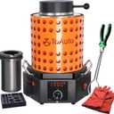 TOAUTO 5KG Large Eletcric Resistance Furnace TRF5000 Digital Smelting Furnace 1800W 2102F PID Smelter Kiln Kit for Gold Silver Copper Aluminum, Metal Recycle Home Melting Casting Tool