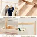Baby Clothing Rack for Baby Shower, Pets Clothes Rack with Storage Box & Hanging Rod for Dogs Cats Dolls Clothes Display, Mini Baby Shower Crate Closet Rack (Natural - Baby)