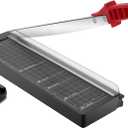 Paper Cutter, Paper Cutter for Classroom with Safety Guard and Blade Lock, 12" Cut Length Guillotine Paper Cutter with 8 Sheet Capacity,Paper Cutters for Crafting,Cardstock,Home, Office,School (Gray)