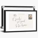 Cute Girly Wall Art Feels So Good To Be Home Vintage Sage Green Postcard Poster Canvas Print Trendy Apartment Aesthetic for Home College Dorm Cool Girl Wall Decor 8x12inch black framed (style-3)