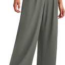 G4Free ShiftReady Women's Wide Leg Yoga Dress Pants with Pockets High Waisted Work Trousers Dressy Casual (M)