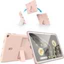 Speck Google Pixel Tablet 2023 Case and Stand - Full Back, Thin, Scratch Resistant, Drop Protection & Adjustable Kickstand - Works with Google Pixel Charging Speaker Dock - Coral & Rose Standy Shell
