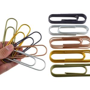 HAHIYO Paperclips 4" (100mm) Extra Large Paper Clips Sturdy Bright Assorted Colors Vinyl Coated Prevent Scratching Tearing The Pages for Bookmark Organize Home Office School, 25 Pack