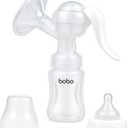 YOHKOH Manual Breast Pump with Silicone Cushion - Ultra Comfort & Quiet, BPA Free, 180ml (6oz) Milk Collector, Portable Breast Milk Catcher Baby Feeding Pumps