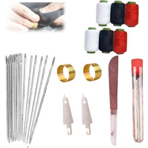 2 x 37PCS Sewing Tool Set,Needles Thread Hand Repair Tools,Complete Needle and Thread Kit for Hand Sewing,Portable DIY Sewing Tool Set for Beginners and Professional Crafters