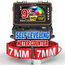 Sewer Camera 100ft, Self Leveling Drain Camera with Meter Counter, 7mm Thick Cable, 9" HD Screen 1080P Plumbing Cameras Snake with Light, 5100mAh Battery Duct Pipe Video Inspection Cam DVR 32GB