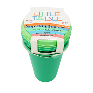 JIA WEI 12PC TUMBLER LID AND STRAW GREEN