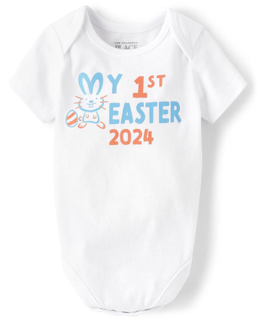 The Children's Place unisex-baby and Newborn All Holidays Short Sleeve Graphic Bodysuits 3-6 M