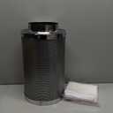 VIVOSUN 6 Inch Air Carbon Filter Smelliness Control with Australia Virgin Charcoal for Inline Duct Fan, Grow Tent, Pre-Filter Included, Reversible Flange 6"x 16" (8.9" x 8.9" x 15.8", Silver)