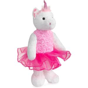 Ballerina Unicorn Stuffed Animal Cute Plush Unicorn in Tutu Skirt Birthday Dance Recital Gifts for Girls Kids 21White