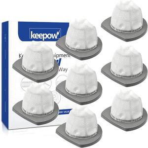 KEEPOW 2033 Vacuum Filter Compatible with Bissell Featherweight Stick Lightweight Bagless Vacuum 2033, 20331, 20333, 20336, 20339, 2033M (8 PACK)