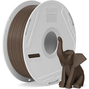 ELEGOO PLA Basic Filament with Reusable Spool Cocoa Brown 1KG, 1.75mm PLA 3D Printing Filament 2.2lbs High Dimensional Accuracy, Easy Installation Detachable Spool Fits for Most 3D Printers