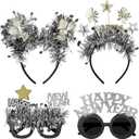 2026 New Year Headband - New-Year Party Headband Set for NYE Party Accessories Women