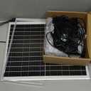 5.5 Inch Solar Powered Fan Kit, 25W Solar Panel with 2 Waterproof Fans for Outside Chicken Coops, Greenhouses, Sheds, Intake or Exhaust Air Fan with 15 FT On/Off Switch Cord