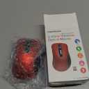 memzuoix 2.4G Wireless Mouse, 1400 DPI Mobile Optical Cordless Mouse with USB Receiver, Portable Computer Mice for Laptop, PC, Desktop, MacBook, 5 Buttons, Red