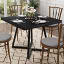 Apicizon 31.5" Square Kitchen Table for 2-4, Black