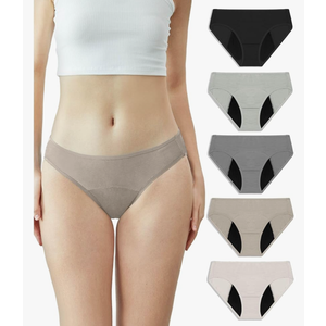 Neione Period Underwear Menstrual Panties Comfortable Modal Bikini Cheeky Briefs for Women Girls. Size XL