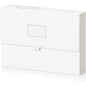 JiaWei Expanding File Folder with Pockets, White Accordian Filing Folder with 7 Pockets. A4 Letter Size Documents Organizer with Labels for Receipt and File Organizer.